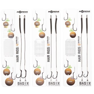 Korda Basix Hair Rigs Wide Gape Barbless